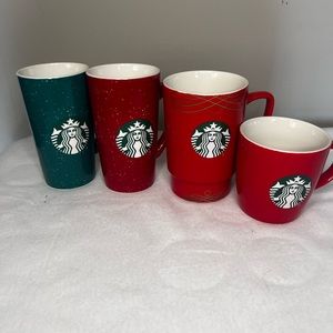 Lot of 4 Starbucks coffee mugs